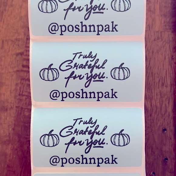 NEW!🍁50 “Truly Grateful for you” custom stickers🍁  rectangular - Picture 2 of 2
